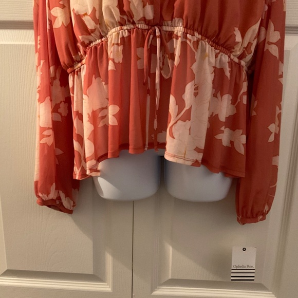 Blouse, orange chiffon - Picture 3 of 3